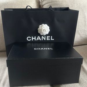 Chanel empty box with shopping bag
